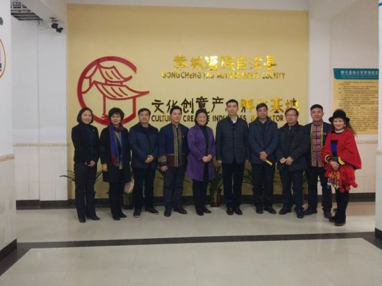 桂林市委常委、宣传部部长、副市长陈丽华带队考察恭城县文化创意产业孵化基地