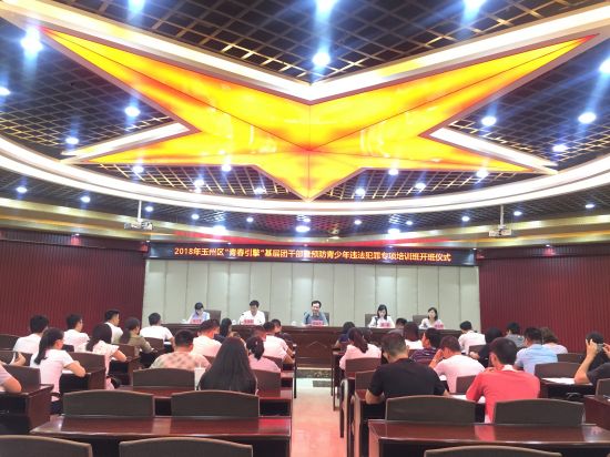 2018年玉州区“青春引擎”基层团干部暨预防青少年违法犯罪专项培训班开班仪式