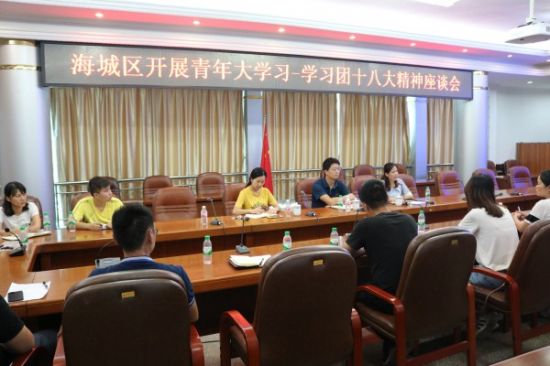 北海市海城区开展学习团十八大精神