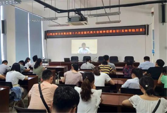 玉林市各级团组织收看共青团广西区委传达学习团十八大精神视频会议