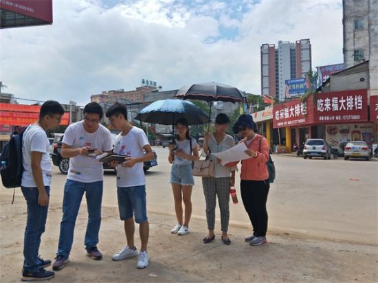 钦州学院GIS特色小镇规划调研团到陆屋江平两镇开展暑期实践调研活动