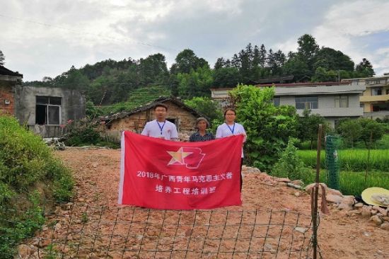 广西师范大学广西青马工程培训班挂职队在瓜里乡义林村开展精准扶贫入户走访工作