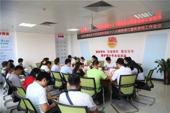 玉林团市委召开学习习近平总书记“7·2”重要讲话精神，切实抓好团的十八大精神学习宣传贯彻工作会议