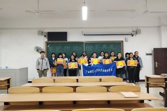 书完美笔记，建优良学风——2019年广西师范大学数学与统计学院志强社“笔记评比”大赛圆满结束