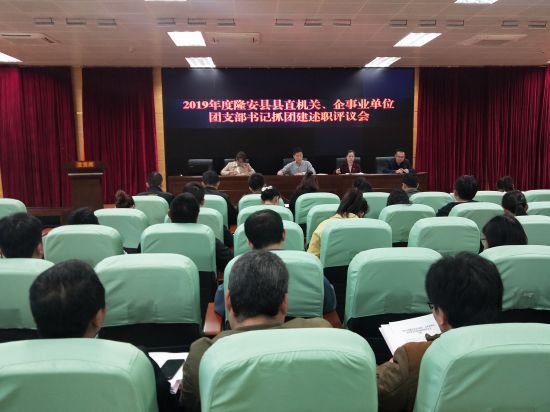 隆安县团委召开2019年度隆安县县直机关、企事业单位团支部书记抓团建述职评议会